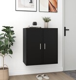 VidaXL Schoenenkasten 2 st 32x35x70 cm spaanplaat zwart