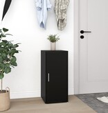 VidaXL Schoenenkasten 2 st 32x35x70 cm spaanplaat zwart