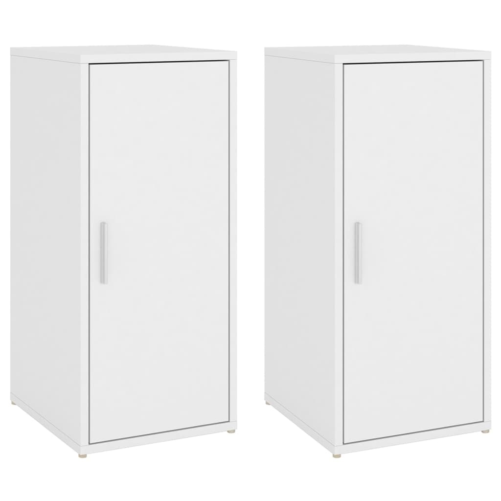 VidaXL Schoenenkasten 2 st 32x35x70 cm bewerkt hout wit