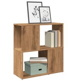 VidaXL Boekenkast 60x24x63 cm bewerkt hout artisanaal eikenkleur