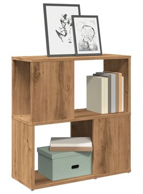 VidaXL Boekenkast 60x24x63 cm bewerkt hout artisanaal eikenkleur