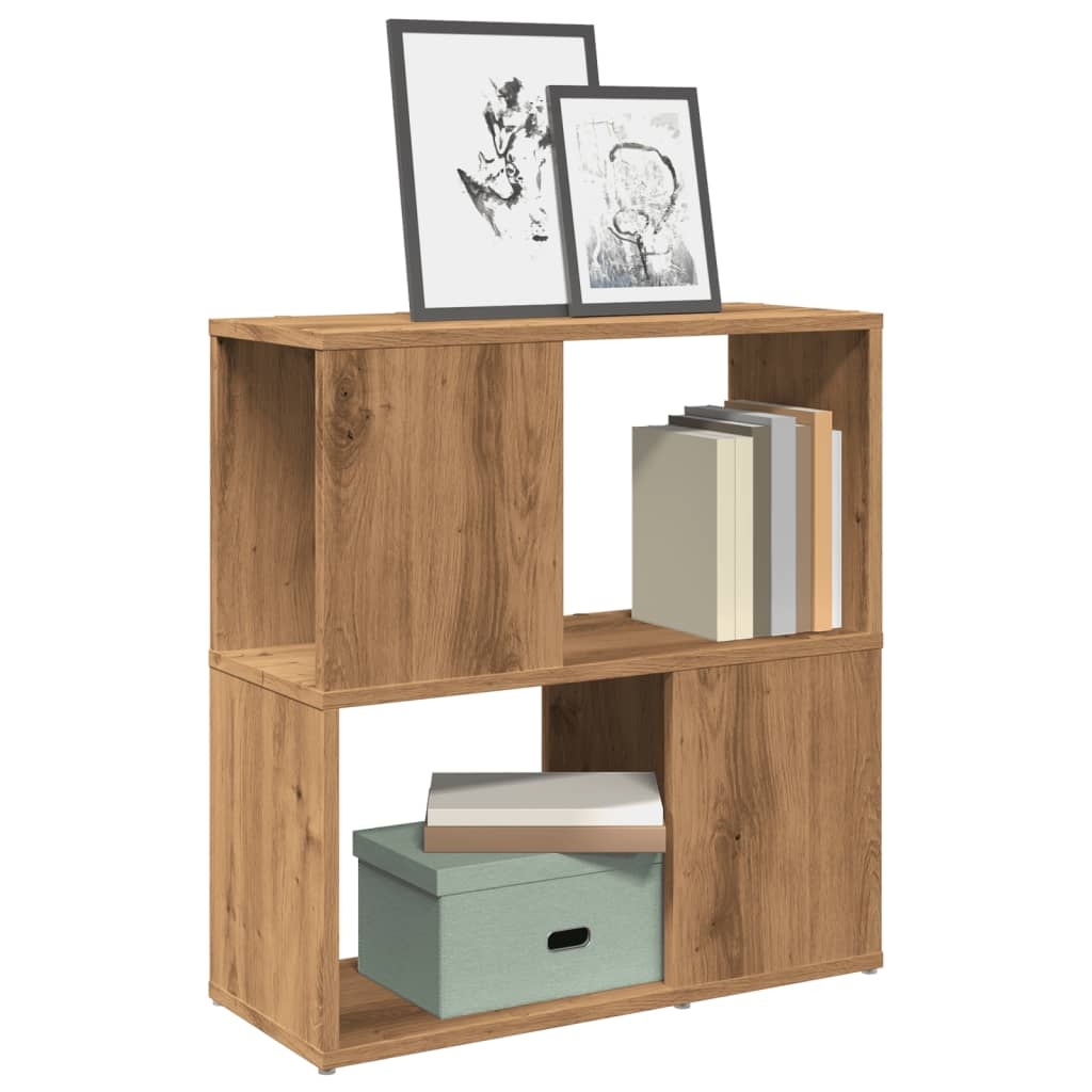VidaXL Boekenkast 60x24x63 cm bewerkt hout artisanaal eikenkleur