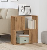 VidaXL Boekenkast 60x24x63 cm bewerkt hout artisanaal eikenkleur