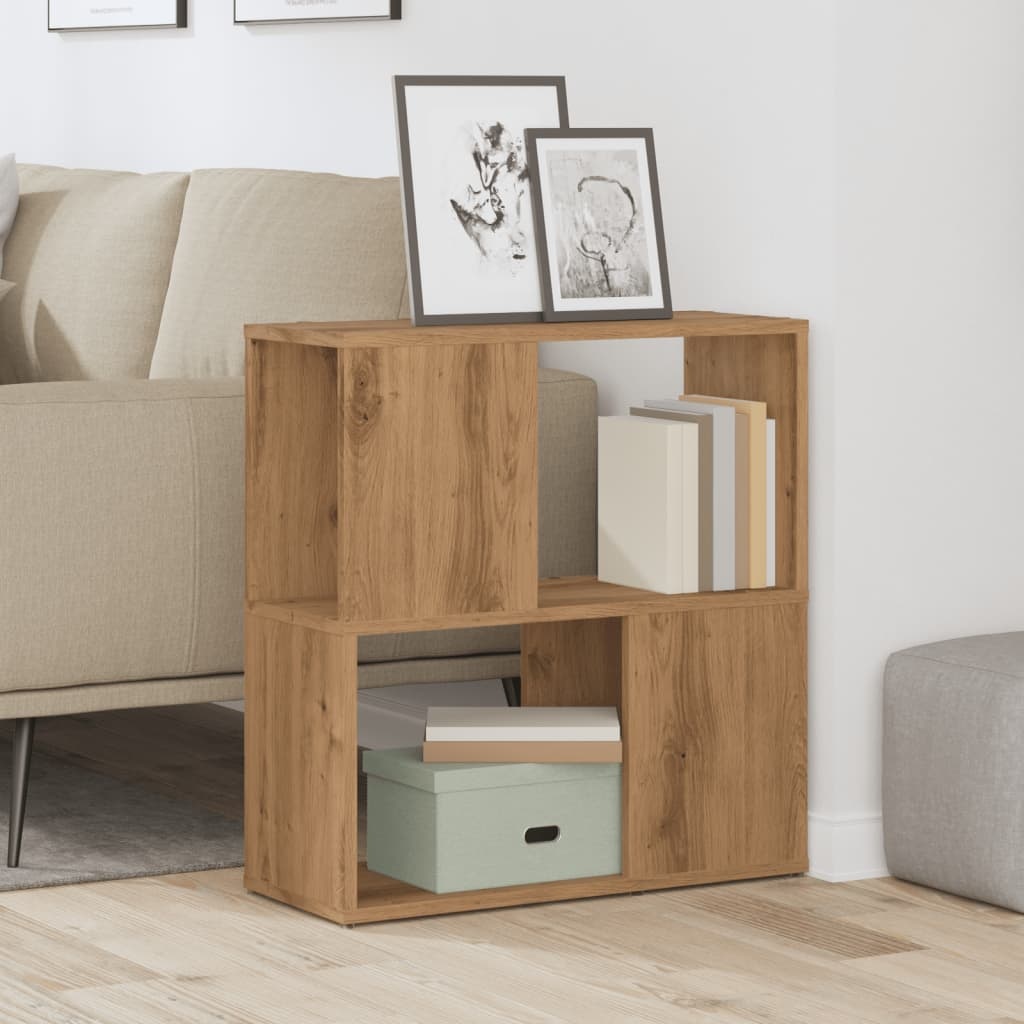 VidaXL Boekenkast 60x24x63 cm bewerkt hout artisanaal eikenkleur