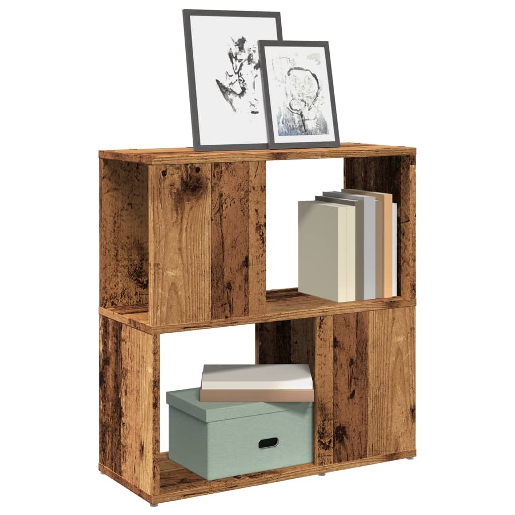 VidaXL Boekenkast 60x24x63 cm bewerkt hout oud houtkleurig