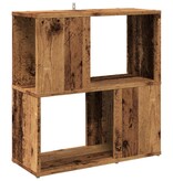 VidaXL Boekenkast 60x24x63 cm bewerkt hout oud houtkleurig