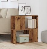 VidaXL Boekenkast 60x24x63 cm bewerkt hout oud houtkleurig