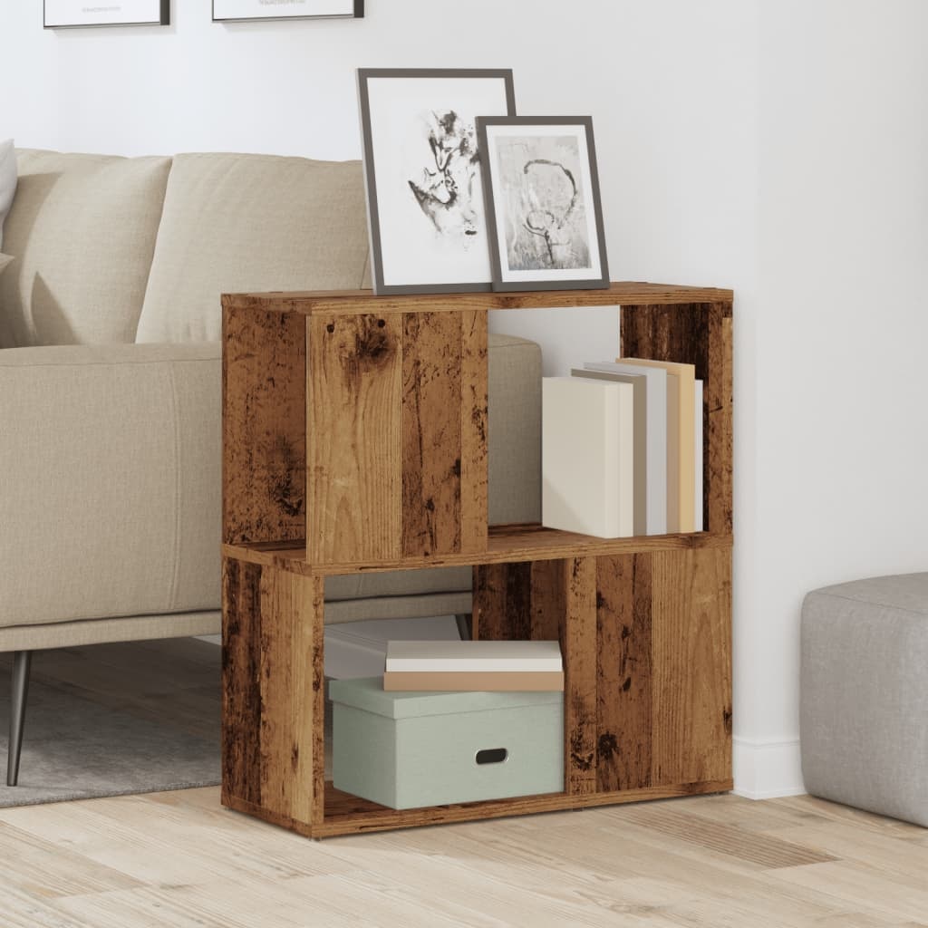 VidaXL Boekenkast 60x24x63 cm bewerkt hout oud houtkleurig