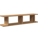 VidaXL Wandschappen 2 st 90x18x20cm bewerkt hout artisanaal eikenkleur