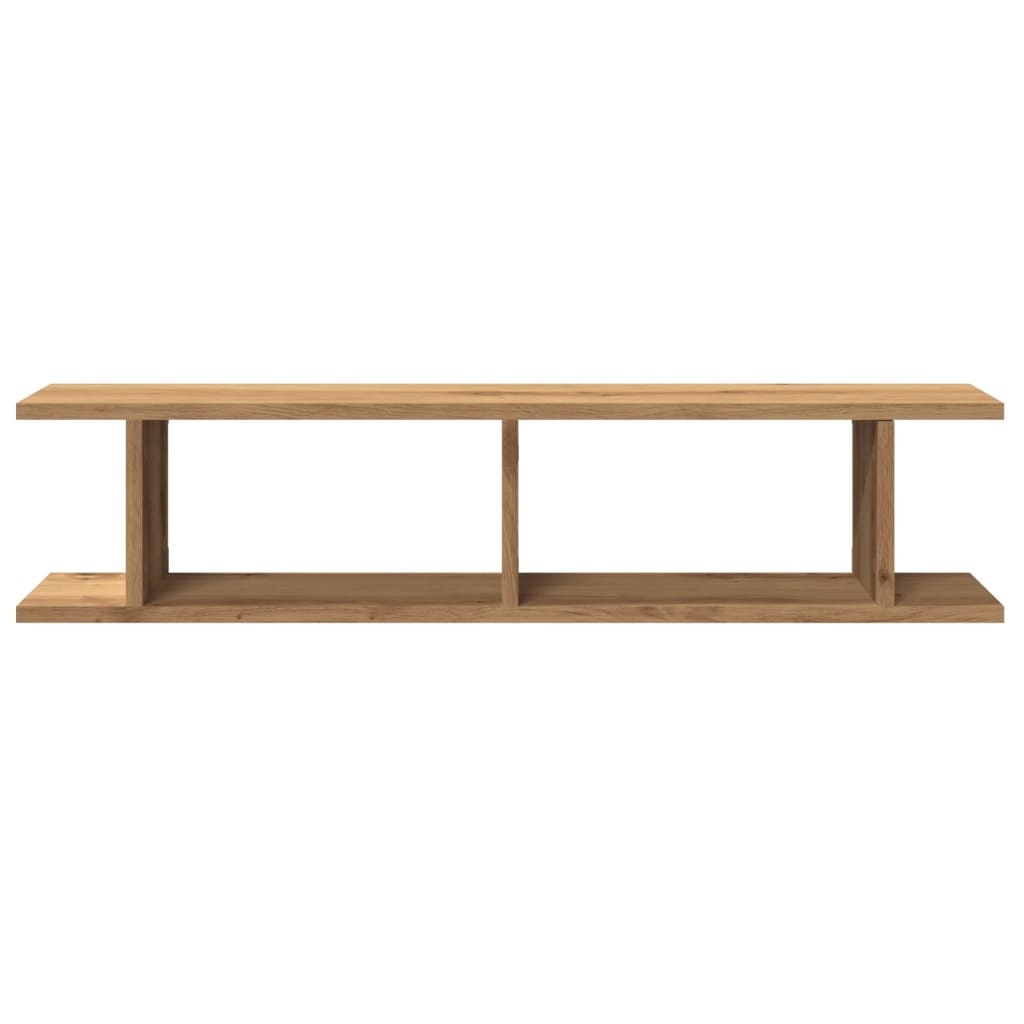 VidaXL Wandschappen 2 st 90x18x20cm bewerkt hout artisanaal eikenkleur