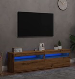 VidaXL Tv-meubels met LED 2 st bewerkt hout artisanaal eiken