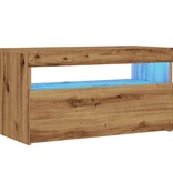 VidaXL Tv-meubels met LED 2 st bewerkt hout artisanaal eiken