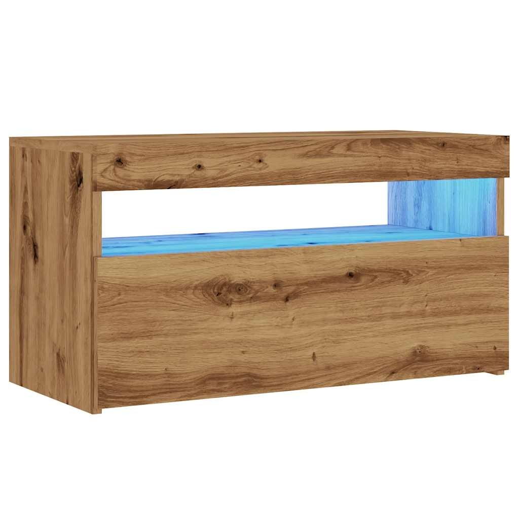 VidaXL Tv-meubels met LED 2 st bewerkt hout artisanaal eiken