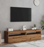 VidaXL Tv-meubels met LED 2 st bewerkt hout artisanaal eiken