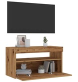 VidaXL Tv-meubels met LED 2 st bewerkt hout artisanaal eiken