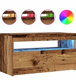 VidaXL Tv-meubel met LED 75x35x40 cm bewerkt hout oud hout