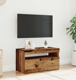 VidaXL Tv-meubel met LED 75x35x40 cm bewerkt hout oud hout