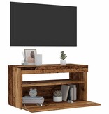 VidaXL Tv-meubel met LED 75x35x40 cm bewerkt hout oud hout