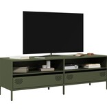 VidaXL Tv-meubel 135x39x43,5 cm koudgewalst staal olijfgroen