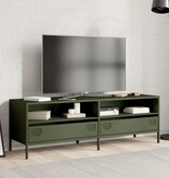 VidaXL Tv-meubel 135x39x43,5 cm koudgewalst staal olijfgroen