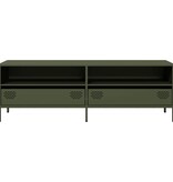 VidaXL Tv-meubel 135x39x43,5 cm koudgewalst staal olijfgroen