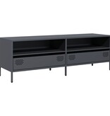 VidaXL Tv-meubel 135x39x43,5 cm koudgewalst staal antracietkleurig