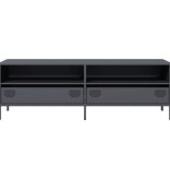 VidaXL Tv-meubel 135x39x43,5 cm koudgewalst staal antracietkleurig