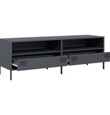 VidaXL Tv-meubel 135x39x43,5 cm koudgewalst staal antracietkleurig