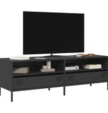 VidaXL Tv-meubel 135x39x43,5 cm koudgewalst staal zwart