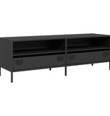 VidaXL Tv-meubel 135x39x43,5 cm koudgewalst staal zwart
