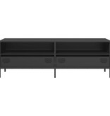 VidaXL Tv-meubel 135x39x43,5 cm koudgewalst staal zwart