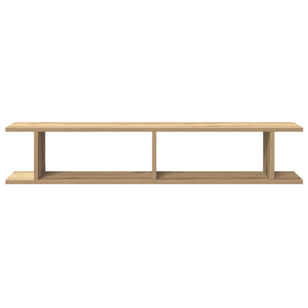 VidaXL Wandschappen 2 st 105x18x20 cm bewerkt hout artisanaal eiken