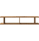 VidaXL Wandschappen 2 st 105x18x20 cm bewerkt hout oud houtkleurig