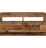 VidaXL Tv-meubel met LED 80x35x40 cm bewerkt hout oud hout