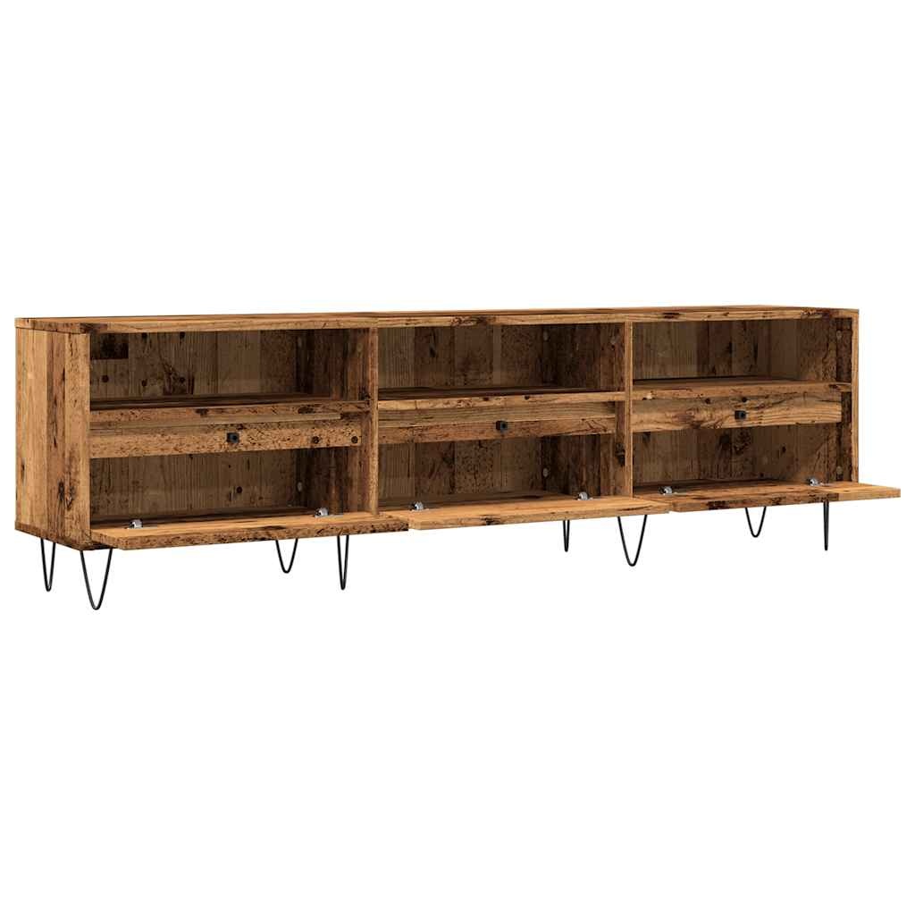 VidaXL Tv-meubel 150x30x44,5 cm bewerkt hout oud houtkleurig