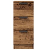 VidaXL Dressoirs 2 st 30x30x70 cm bewerkt hout oud houtkleurig