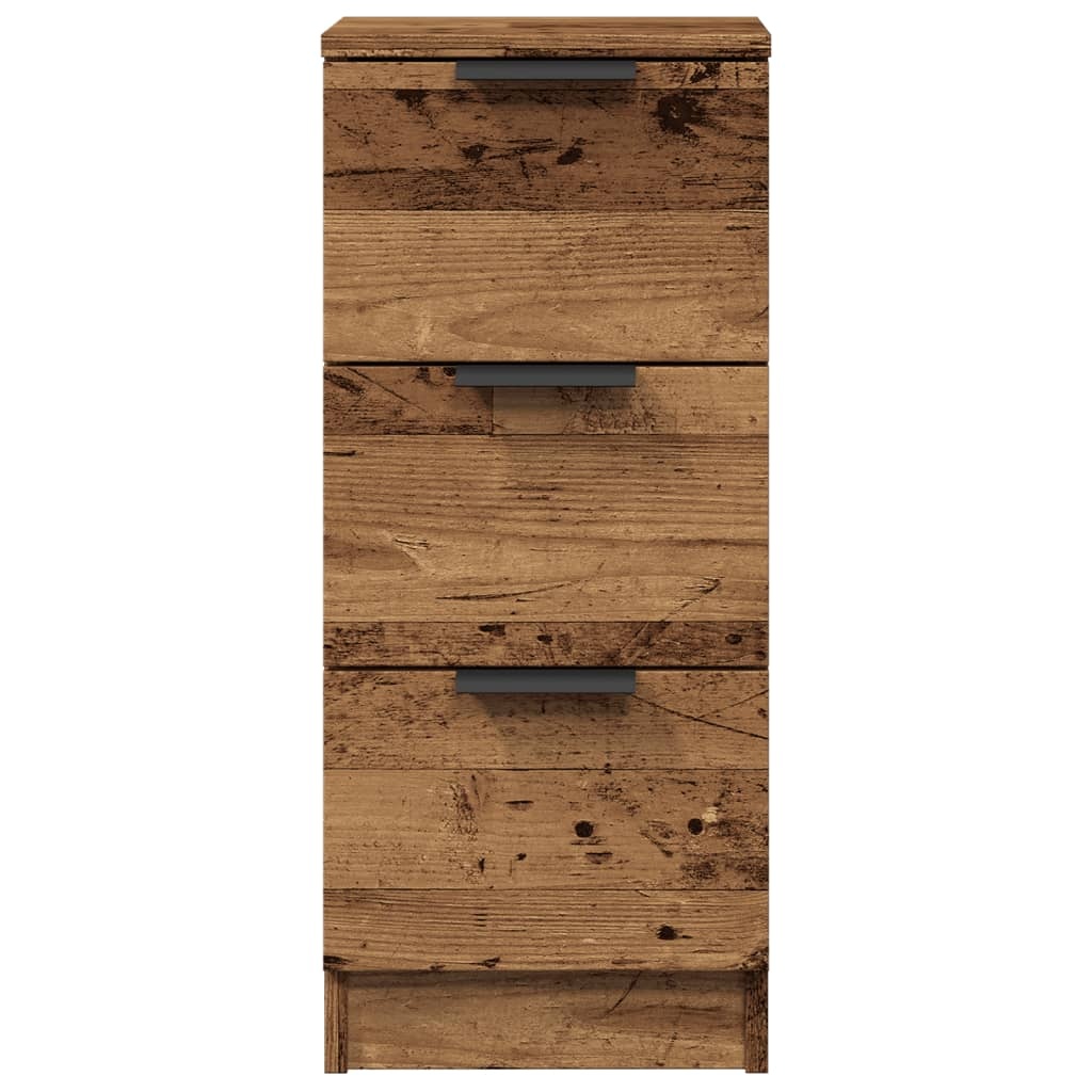 VidaXL Dressoirs 2 st 30x30x70 cm bewerkt hout oud houtkleurig