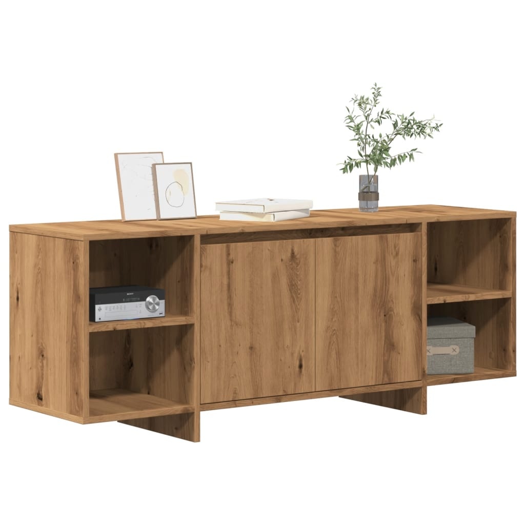 VidaXL Tv-meubel 130x35x50 cm bewerkt hout artisanaal eikenkleur