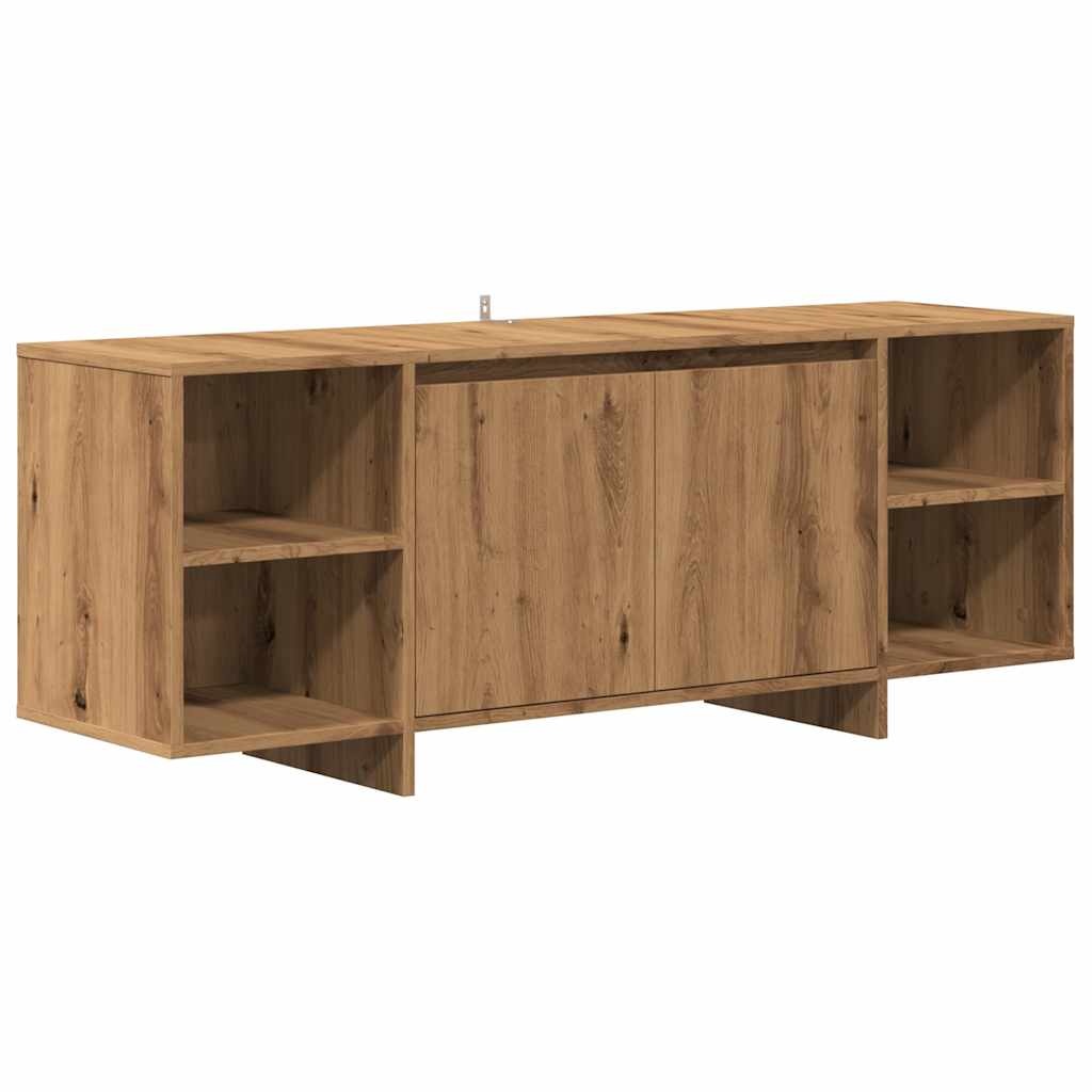 VidaXL Tv-meubel 130x35x50 cm bewerkt hout artisanaal eikenkleur