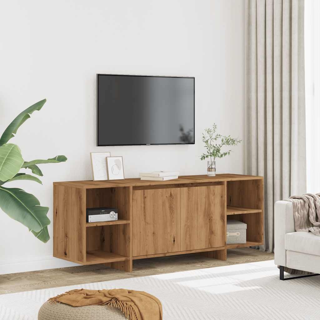 VidaXL Tv-meubel 130x35x50 cm bewerkt hout artisanaal eikenkleur
