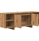 VidaXL Tv-meubel 130x35x50 cm bewerkt hout artisanaal eikenkleur