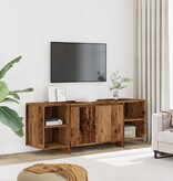 VidaXL Tv-meubel 130x35x50 cm bewerkt hout oud houtkleurig