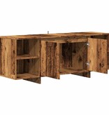 VidaXL Tv-meubel 130x35x50 cm bewerkt hout oud houtkleurig