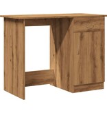 VidaXL Bureau 100x50x76 cm bewerkt hout artisanaal eikenkleur