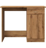 VidaXL Bureau 100x50x76 cm bewerkt hout artisanaal eikenkleur