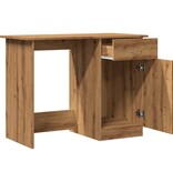VidaXL Bureau 100x50x76 cm bewerkt hout artisanaal eikenkleur