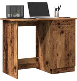 VidaXL Bureau 100x50x76 cm bewerkt hout oud houtkleurig