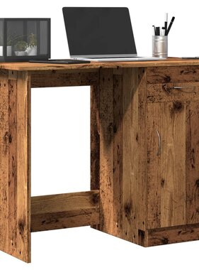 VidaXL Bureau 100x50x76 cm bewerkt hout oud houtkleurig