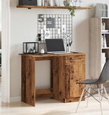 VidaXL Bureau 100x50x76 cm bewerkt hout oud houtkleurig
