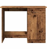 VidaXL Bureau 100x50x76 cm bewerkt hout oud houtkleurig